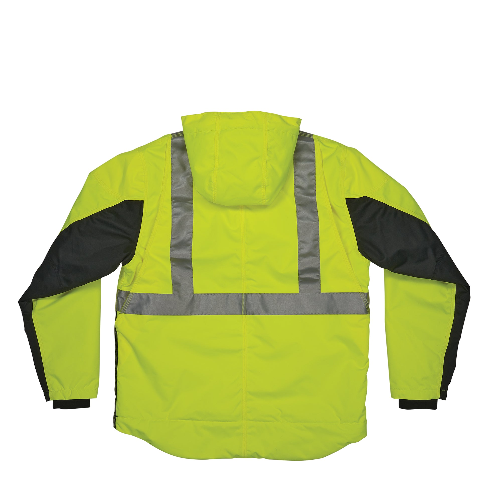 Ergodyne GloWear 8275 Heavy-Duty Hi-Vis Workwear Jacket - Sherpa Lined, Water-Resistant, Class 2, Type R - Lime