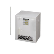 Justrite Countertop Corrosives/Acid Safety Cabinet - Cap. Six 2-1/2 Liter Bottles - 1 Door - Poly - White - 24004