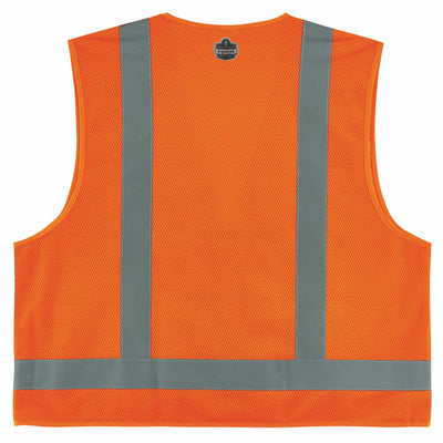 Ergodyne GloWear 8249Z Hi-Vis Surveyors Vest - Type R, Class 2, Zipper, Economy - Orange