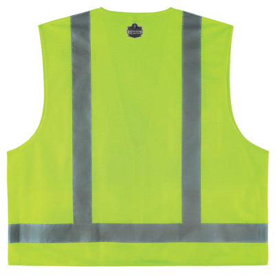 Ergodyne GloWear 8249Z Hi-Vis Surveyors Vest - Type R, Class 2, Zipper, Economy - Lime