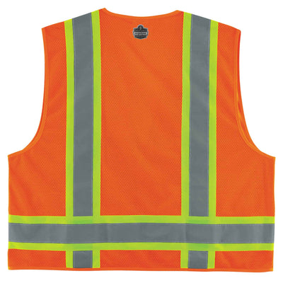 Ergodyne GloWear 8248Z Two-Tone Surveyors Vest - Type R, Class 2, Zipper - Orange
