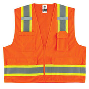 Ergodyne GloWear 8248Z Two-Tone Surveyors Vest - Type R, Class 2, Zipper - Orange