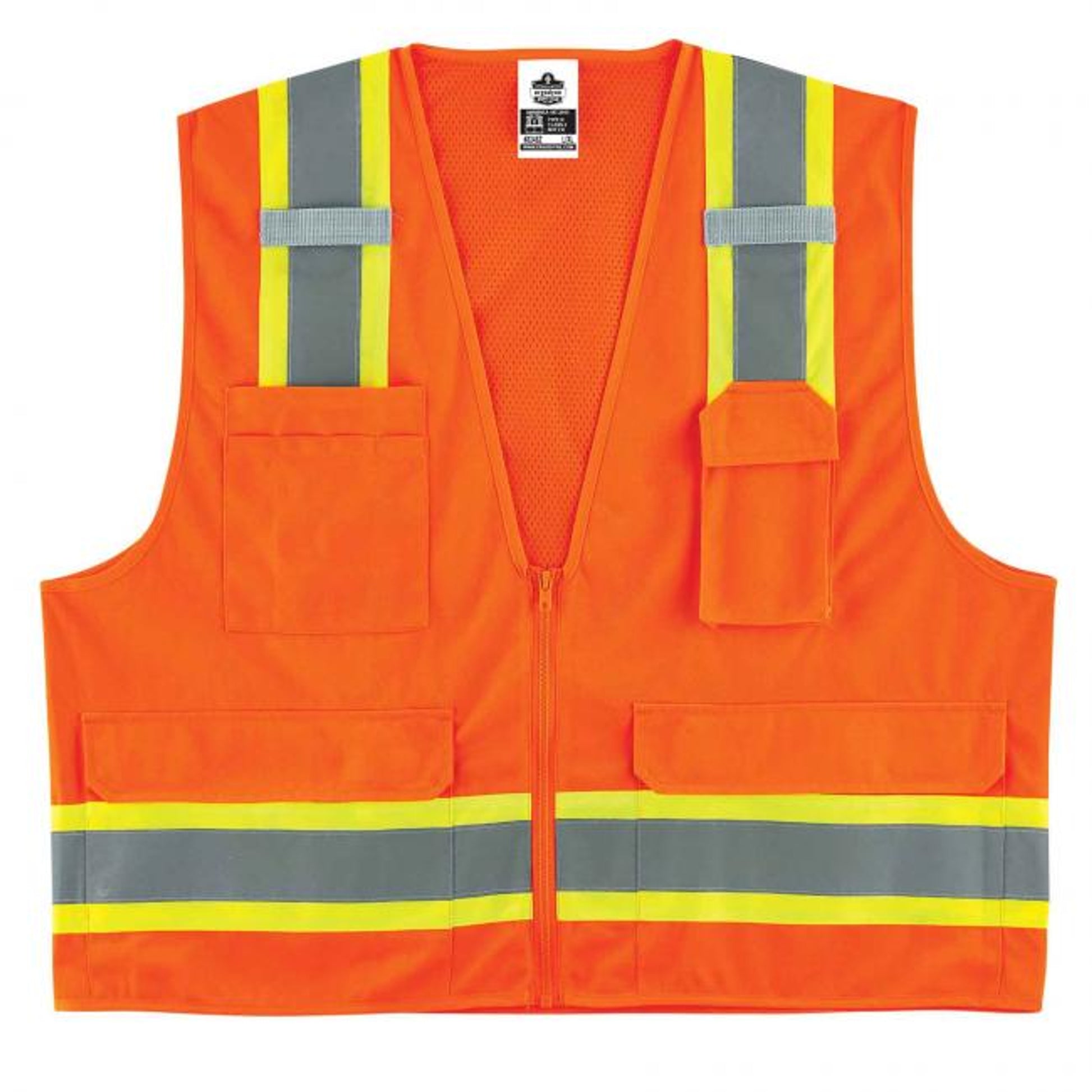 Ergodyne GloWear 8248Z Two-Tone Surveyors Vest - Type R, Class 2, Zipper - Orange