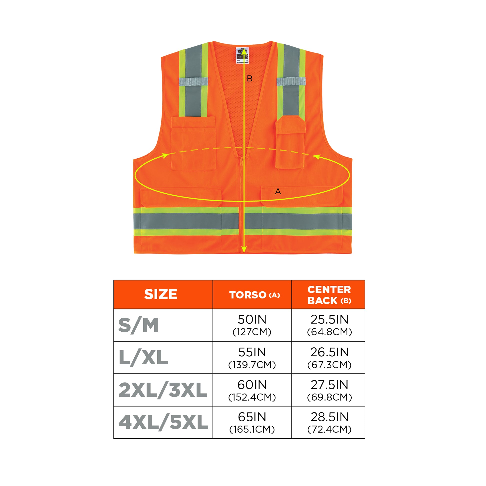 Ergodyne GloWear 8248Z Two-Tone Surveyors Vest - Type R, Class 2, Zipper - Orange