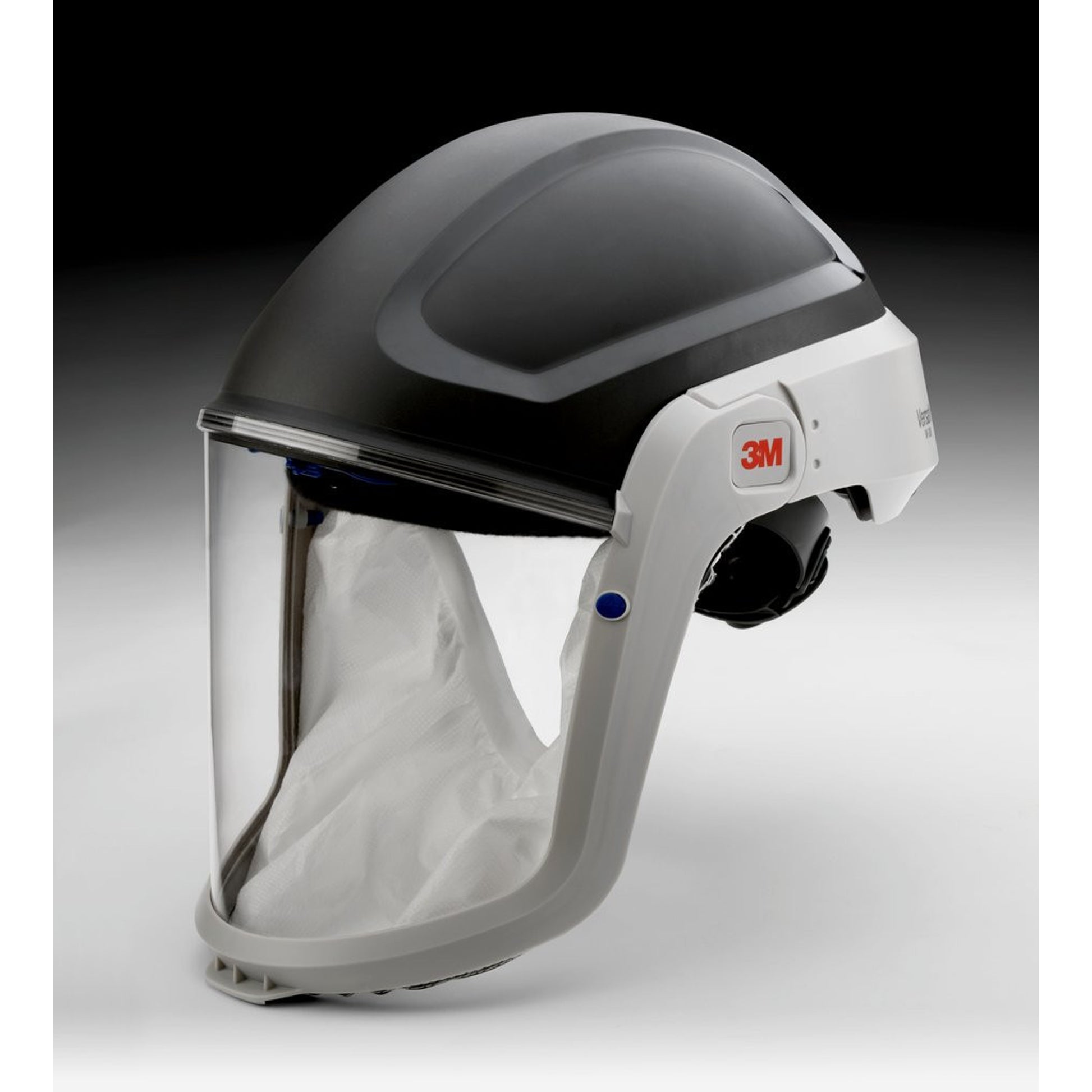 The M-305 assembly includes a M-925 Visor and M-935 Faceseal.  The M-925 visor is made of polycarbonate.  The M-935 faceseal is appropriate for general purpose use.