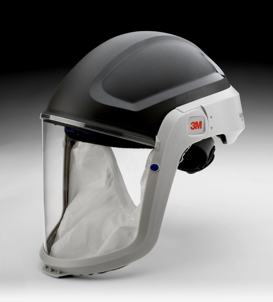 The M-305 assembly includes a M-925 Visor and M-935 Faceseal.  The M-925 visor is made of polycarbonate.  The M-935 faceseal is appropriate for general purpose use.