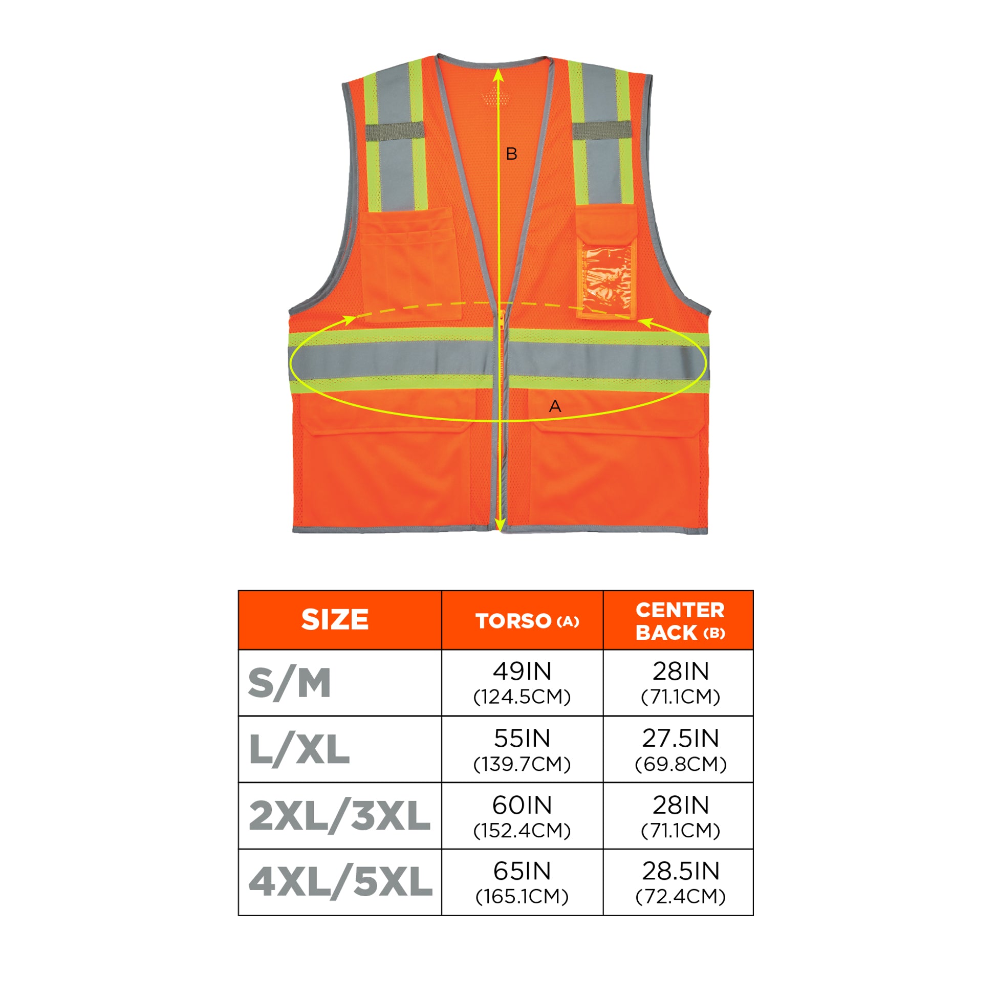 Ergodyne GloWear 8246Z Two-Tone Mesh Hi-Vis Safety Vest - Type R, Class 2, Zipper, Reflective Binding - Orange