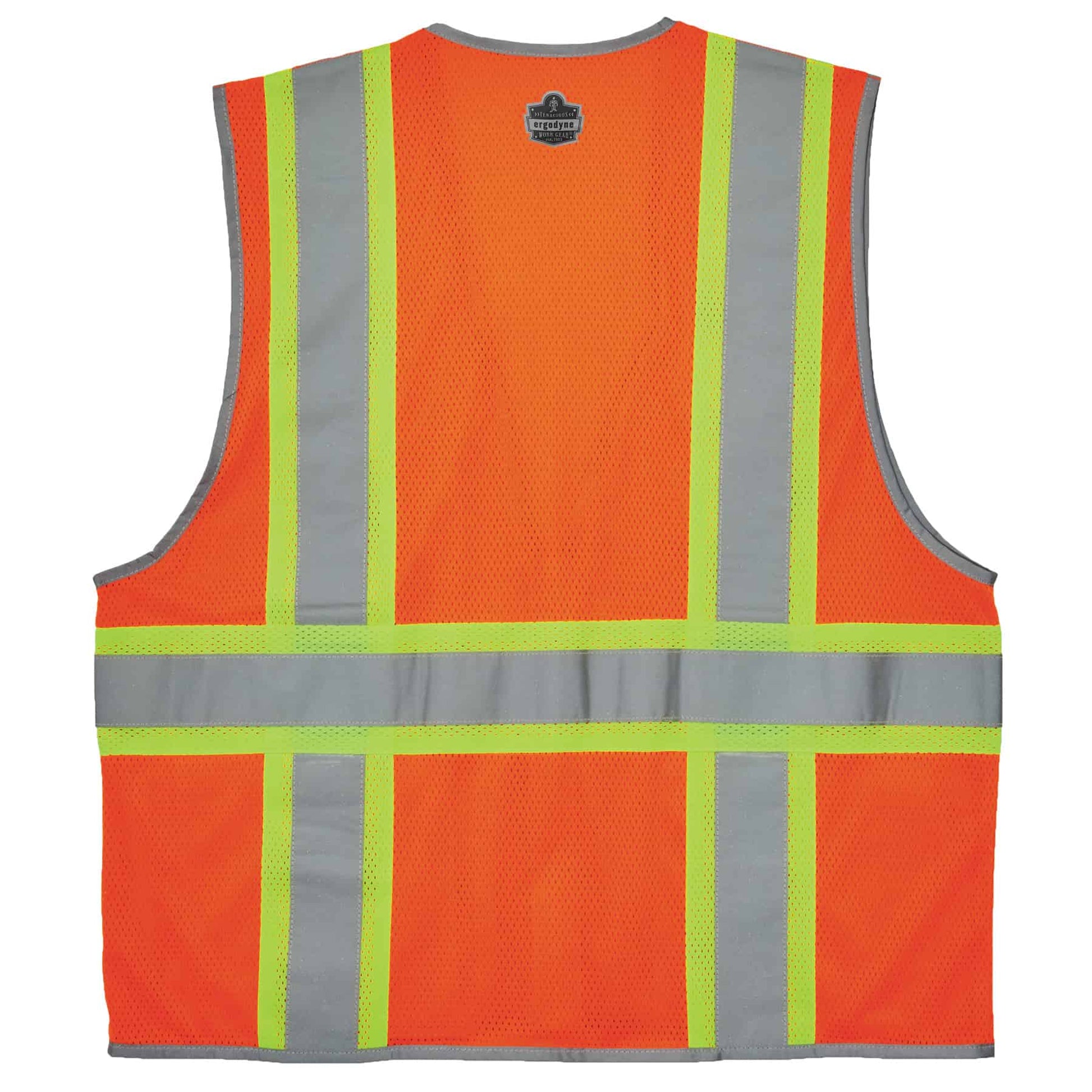 Ergodyne GloWear 8246Z Two-Tone Mesh Hi-Vis Safety Vest - Type R, Class 2, Zipper, Reflective Binding - Orange