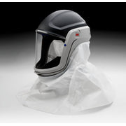 The M-405 assembly includes a M-925 Visor, M-444 Inner Collar, and M-445 Outer Shroud.  The M-925 visor is made of polycarbonate.  The M-445 shroud is appropriate for general purpose use.