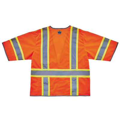 Ergodyne GloWear 8346Z Two-Tone Hi-Vis Surveyor Vest - Type R, Class 3, Zipper - Orange