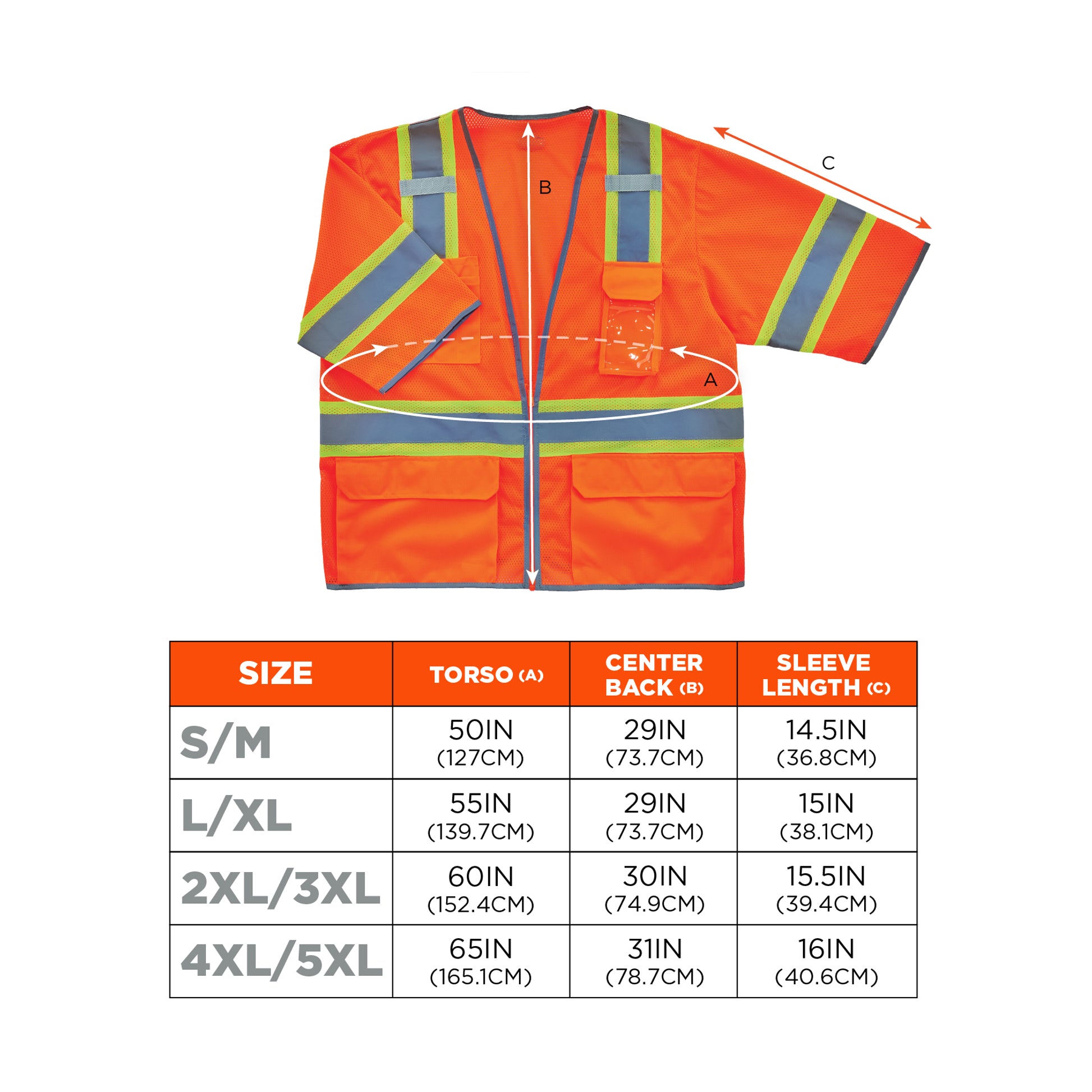 Ergodyne GloWear 8346Z Two-Tone Hi-Vis Surveyor Vest - Type R, Class 3, Zipper - Orange