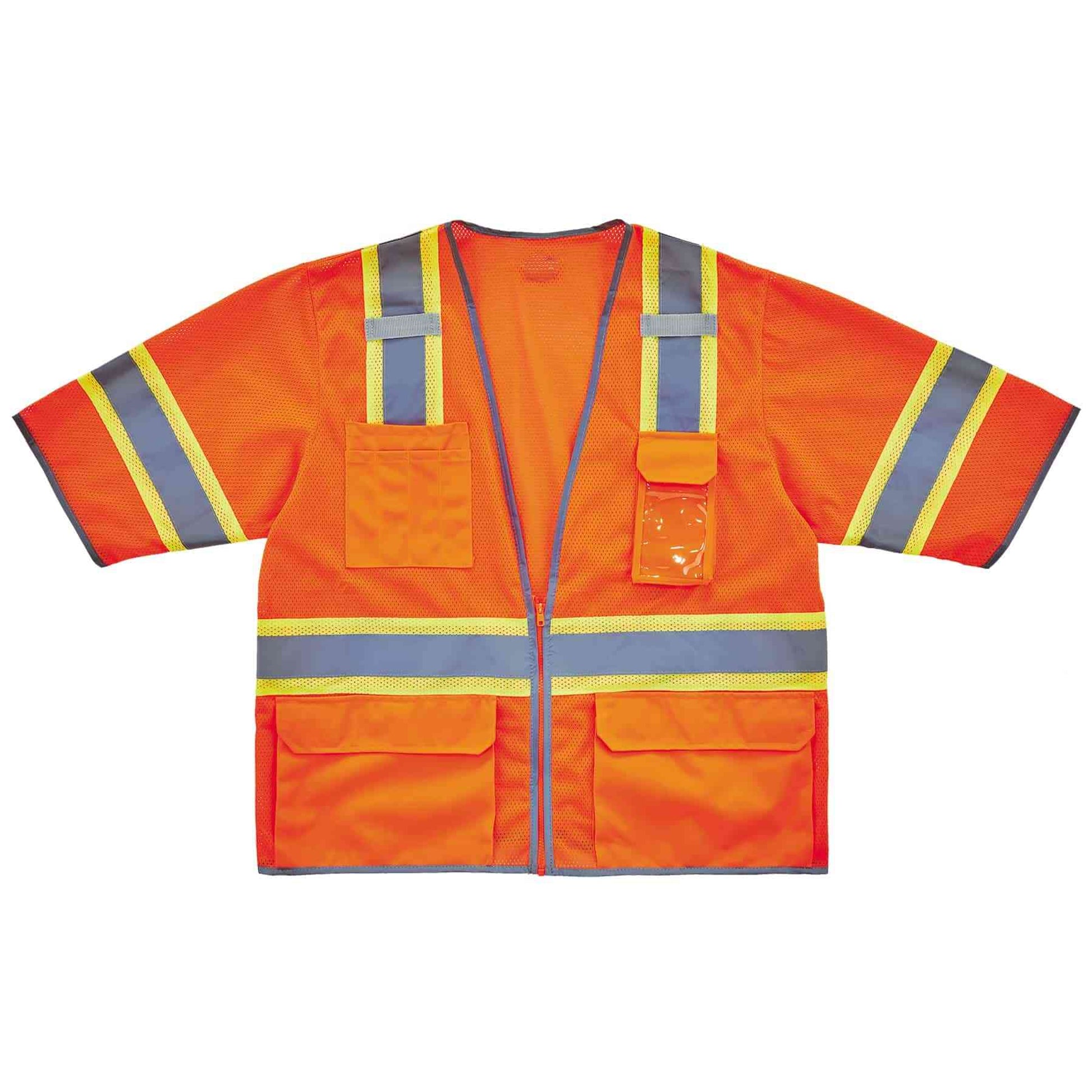 Ergodyne GloWear 8346Z Two-Tone Hi-Vis Surveyor Vest - Type R, Class 3, Zipper - Orange