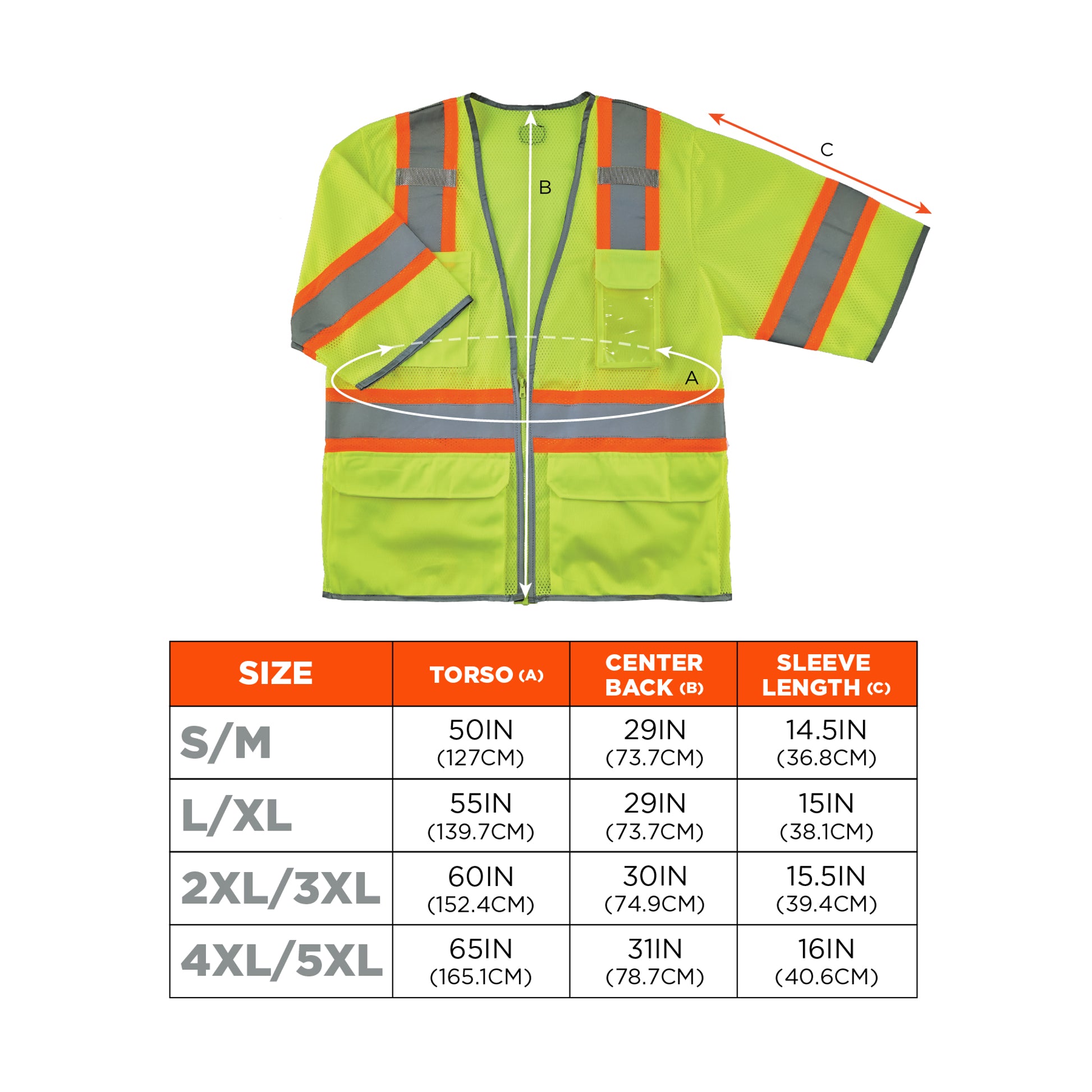 Ergodyne GloWear 8346Z Two-Tone Hi-Vis Surveyor Vest - Type R, Class 3, Zipper - Lime