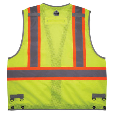 Ergodyne GloWear 8231TVK Hi-Vis Tool Tethering Safety Vest Kit - Type R, Class 2, Zipper, Dual Certified - Lime