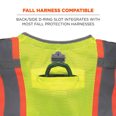 Ergodyne GloWear 8231TVK Hi-Vis Tool Tethering Safety Vest Kit - Type R, Class 2, Zipper, Dual Certified - Lime