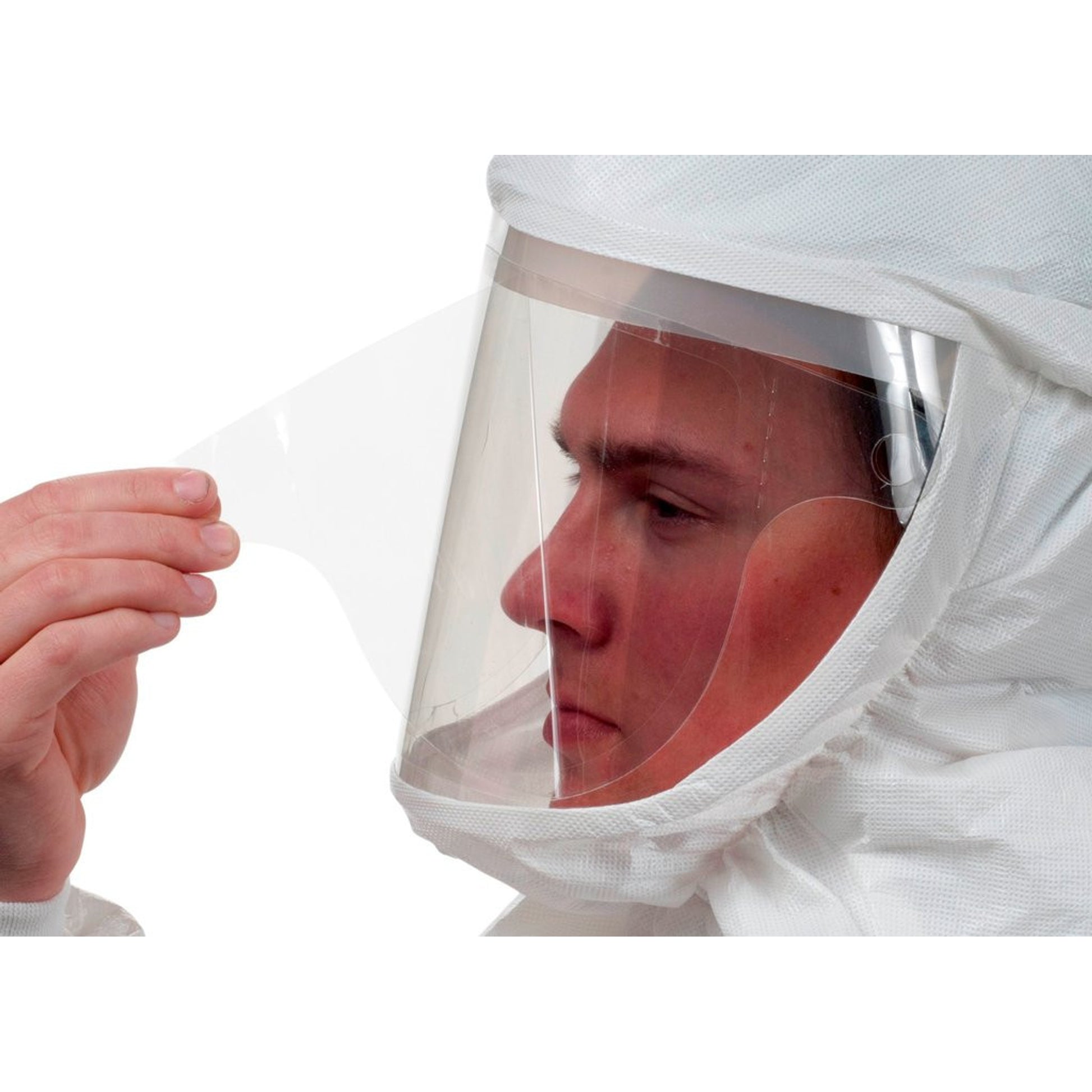 The 3M  Versaflo S-923-50 multi-layer peel-off consists of four peel-offs provided in a preassembled stack. While the multi-layer peel-off may be used on any of the S-Series Hoods, the size was optimized for the S-403S, S-403L, S-600 Series, S-700 Series, and S-800 Series Hoods. The peel off has a tab for easy separation of the layers during use. The peel off has an adhesive around the full perimeter for easy attachment to visor. Muliti layer peel off provides good visibility during wear.