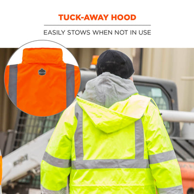Ergodyne GloWear 8366 Lightweight Hi-Vis Rain Jacket - Type R, Class 3 - Orange