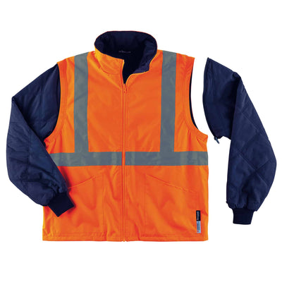 Ergodyne GloWear 8385 4-in-1 Hi-Vis Winter Jacket Parka - Type R, Class 3/2 - Orange