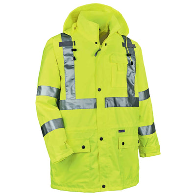 Ergodyne GloWear 8385 4-in-1 Hi-Vis Winter Jacket Parka - Type R, Class 3/2 - Lime