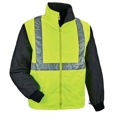 Ergodyne GloWear 8385 4-in-1 Hi-Vis Winter Jacket Parka - Type R, Class 3/2 - Lime
