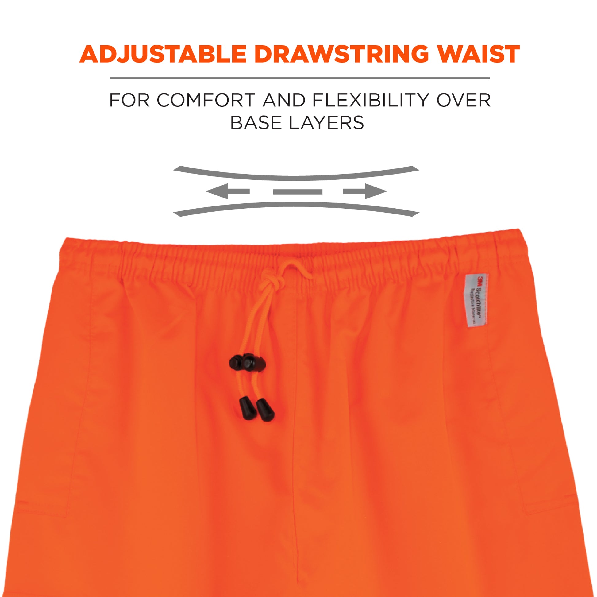 Ergodyne GloWear 8915 Hi-Vis Rain Pants - Class E, Breathable - Orange