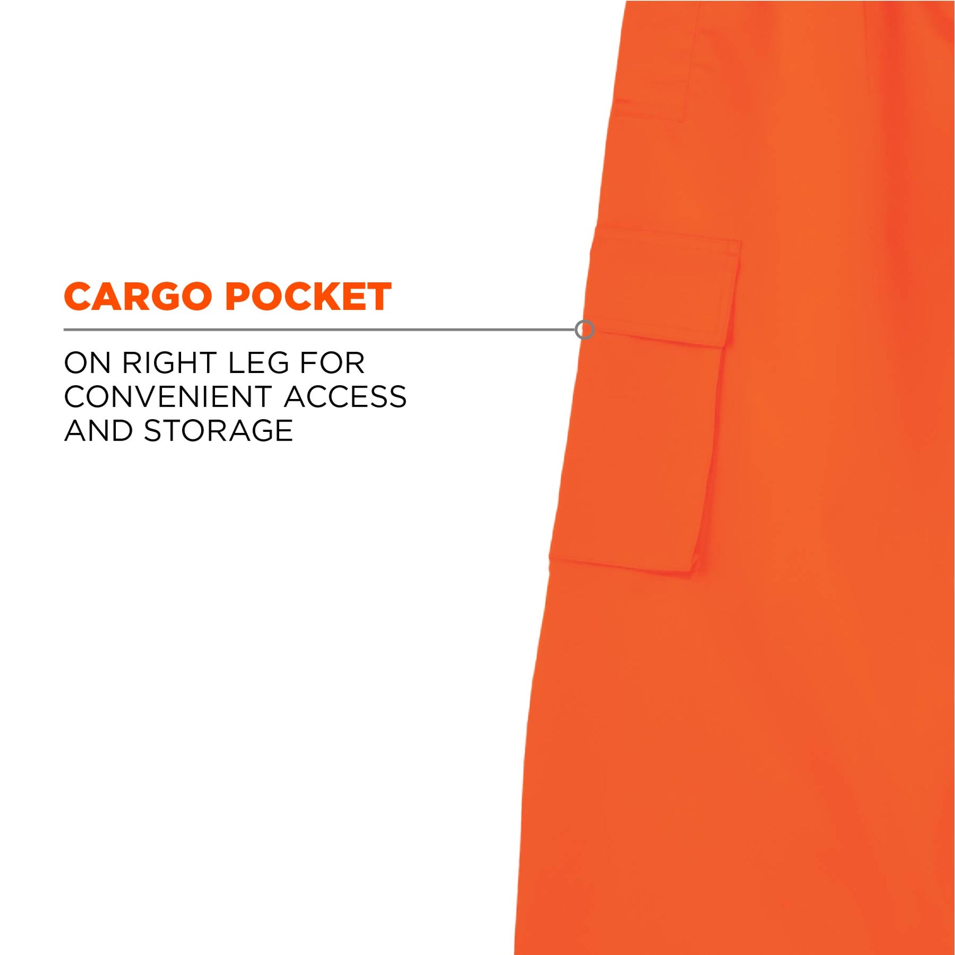 Ergodyne GloWear 8915 Hi-Vis Rain Pants - Class E, Breathable - Orange
