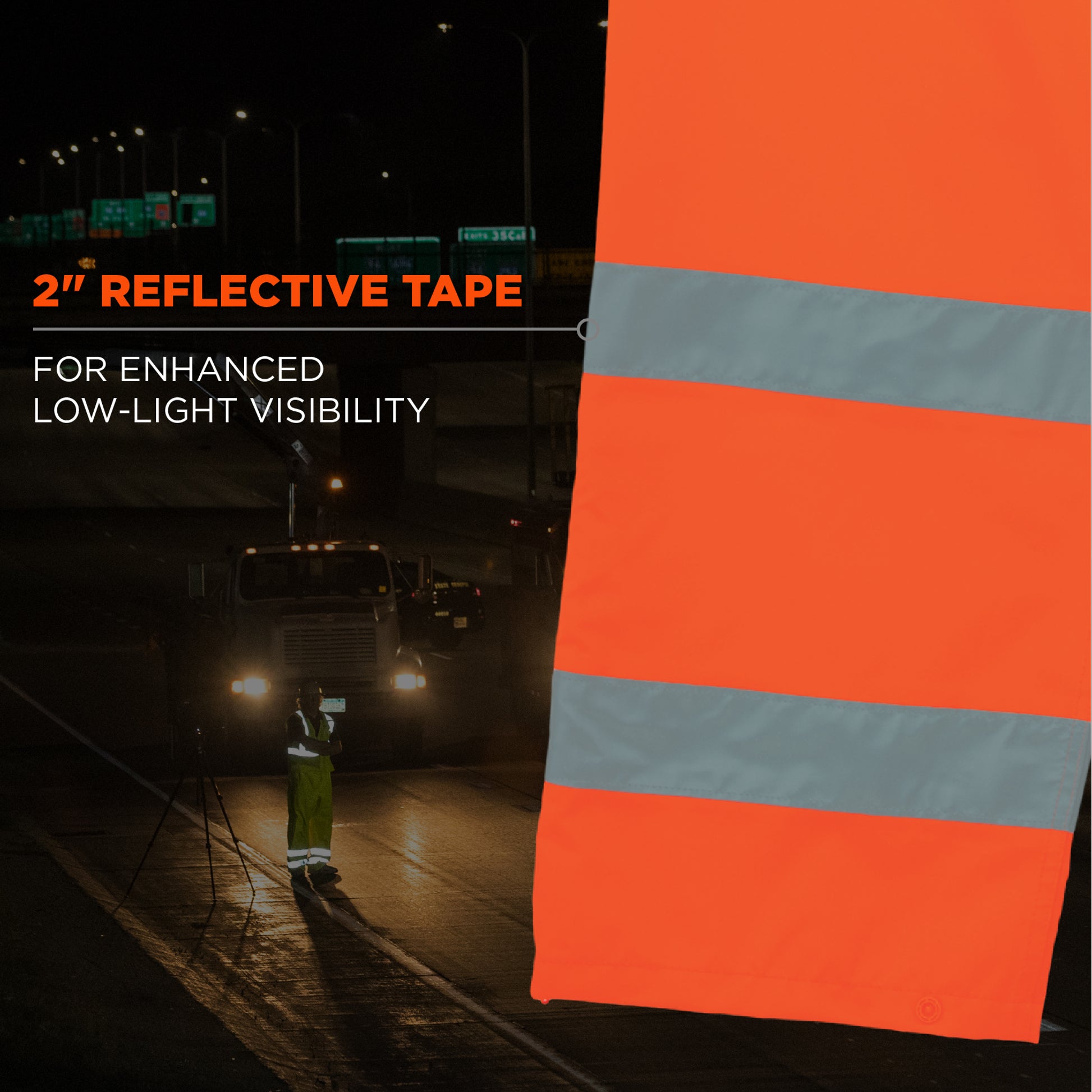 Ergodyne GloWear 8915 Hi-Vis Rain Pants - Class E, Breathable - Orange