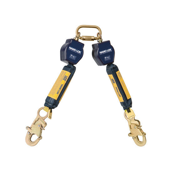 3M DBI-SALA 6 ft Nano - Lok Twin - Leg Quick Connect Self Retracting Lifeline - Web - 3101287