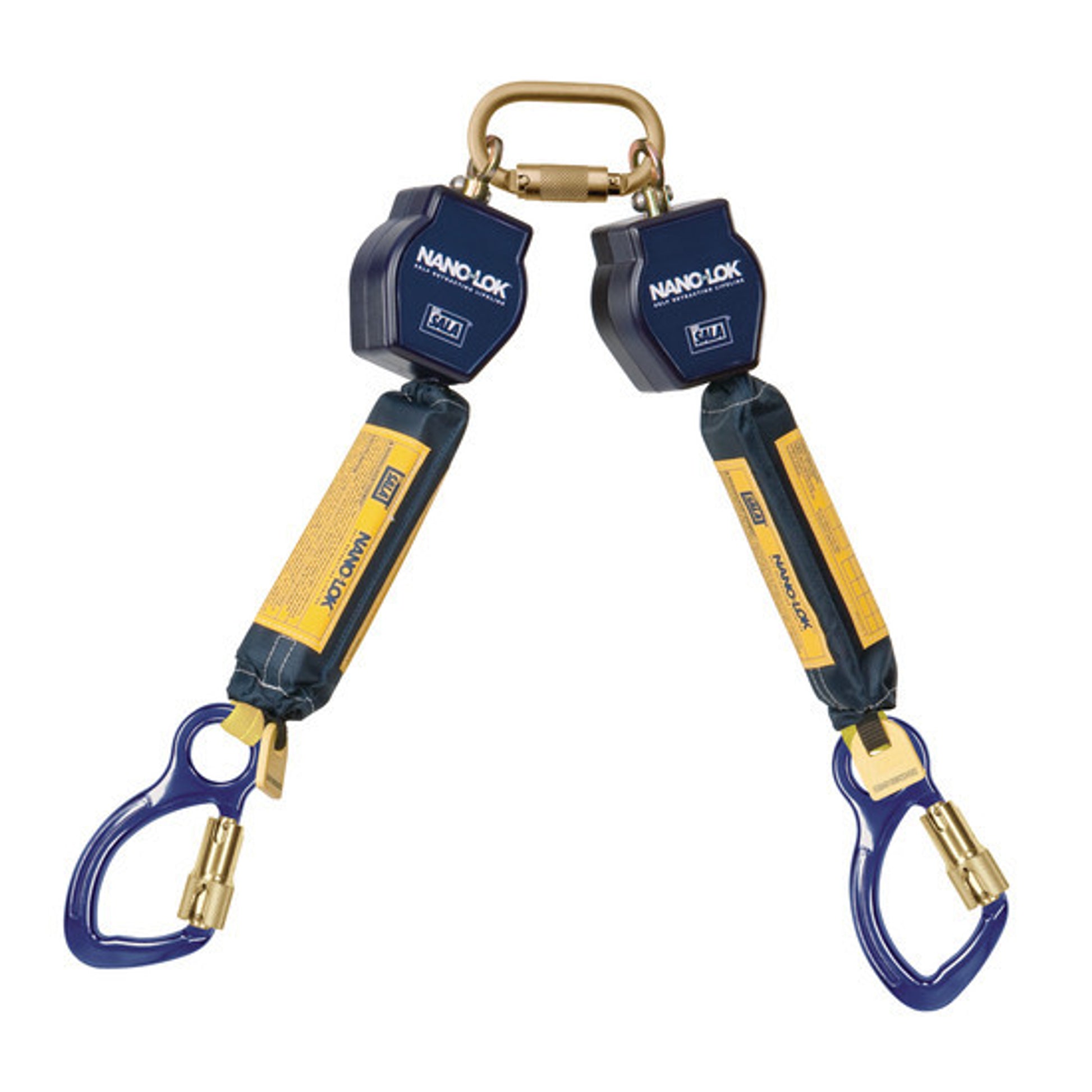 3M DBI-SALA 6 ft Nano - Lok Twin - Leg Quick Connect Self Retracting Lifeline - Web - 3101271