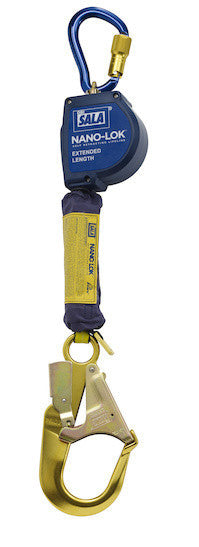 3M DBI-SALA 9 ft Nano - Lok Extended Length Self Retracting Lifeline with Anchor Hook - Web - 3101596