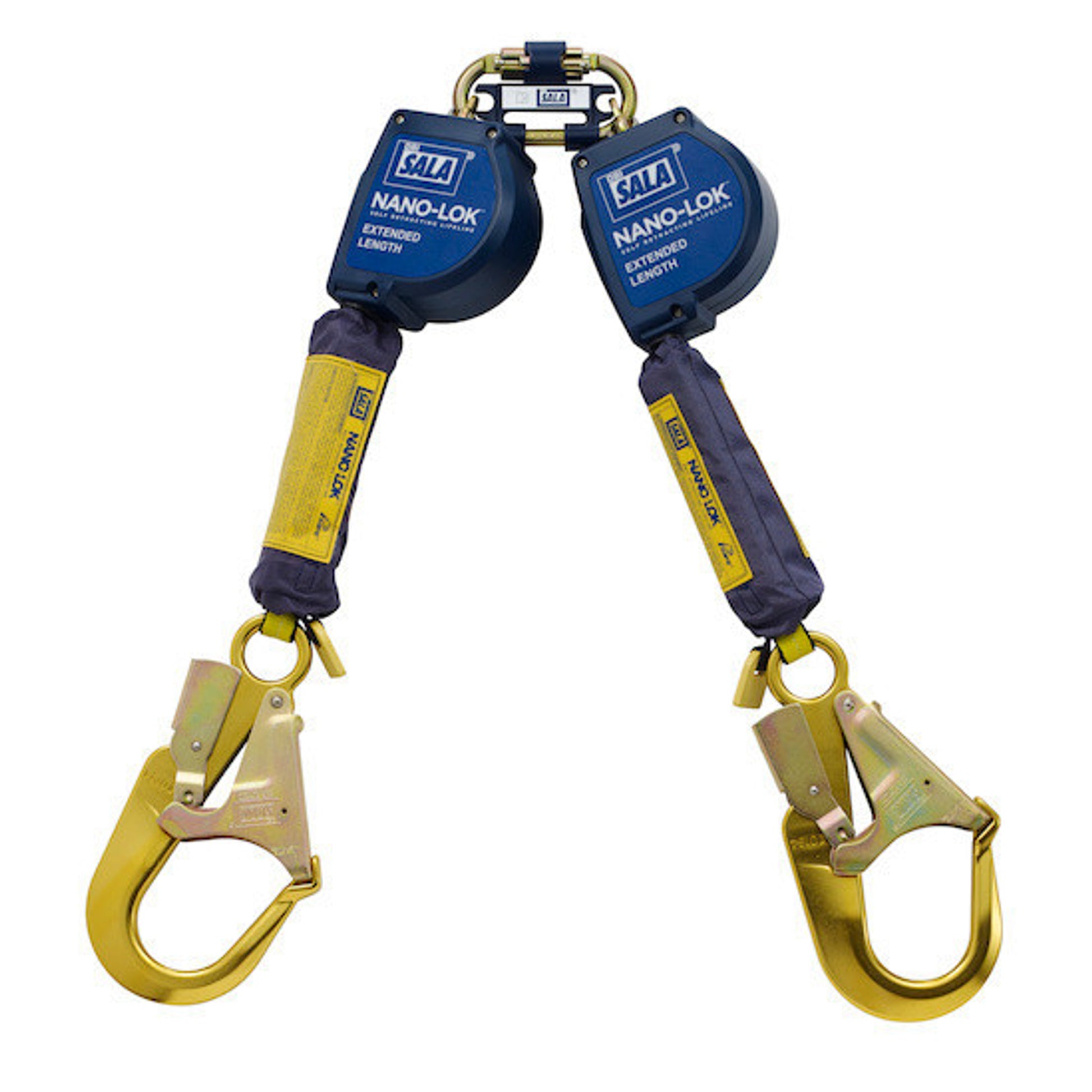 3M DBI-SALA 9 ft Nano - Lok Extended Length Twin - Leg Quick Connect Self Retracting Lifeline - Web - 3101625