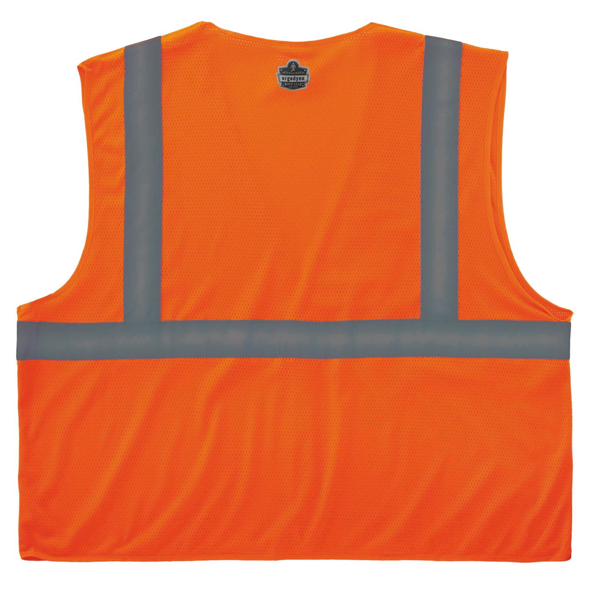 Ergodyne GloWear 8210HL-S Mesh Hi-Vis Safety Vest - Type R, Class 2, Hook & Loop, Economy, Single Size - Orange