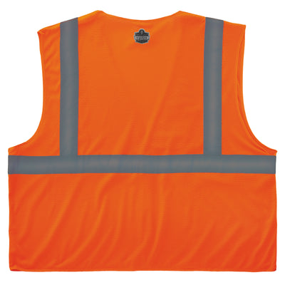 Ergodyne GloWear 8210HL-S Mesh Hi-Vis Safety Vest - Type R, Class 2, Hook & Loop, Economy, Single Size - Orange