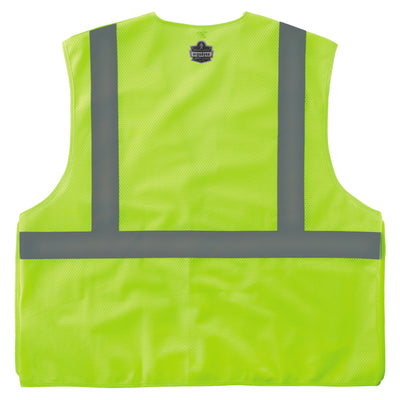 Ergodyne GloWear 8215BA-S Breakaway Mesh Hi-Vis Safety Vest - Type R, Class 2, Economy, Single Size - Lime