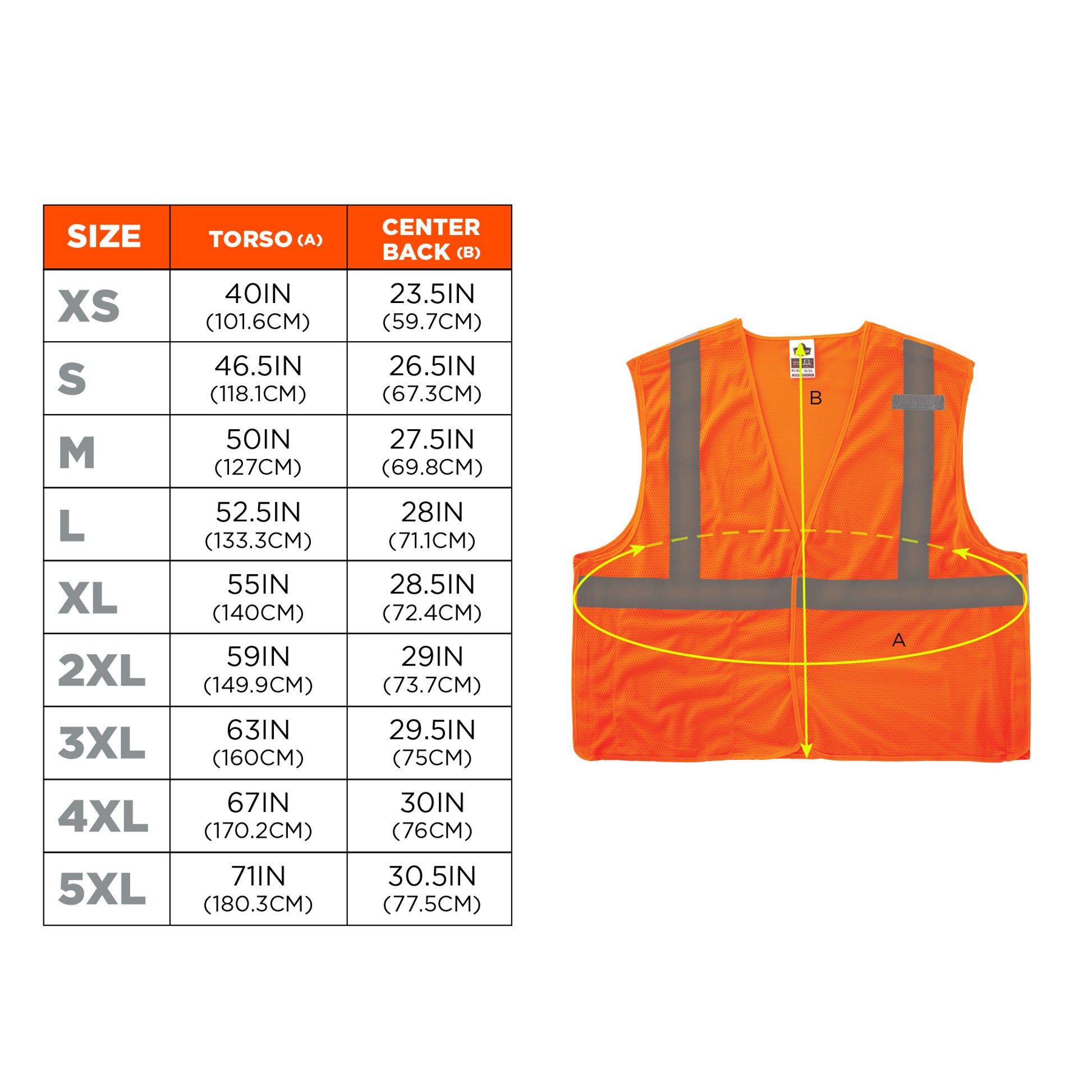 Ergodyne GloWear 8215BA-S Breakaway Mesh Hi-Vis Safety Vest - Type R, Class 2, Economy, Single Size - Orange