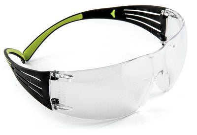 3M SecureFit SF401AF - Green/Black - Clear Anti-fog Lens - Case/20 Pair