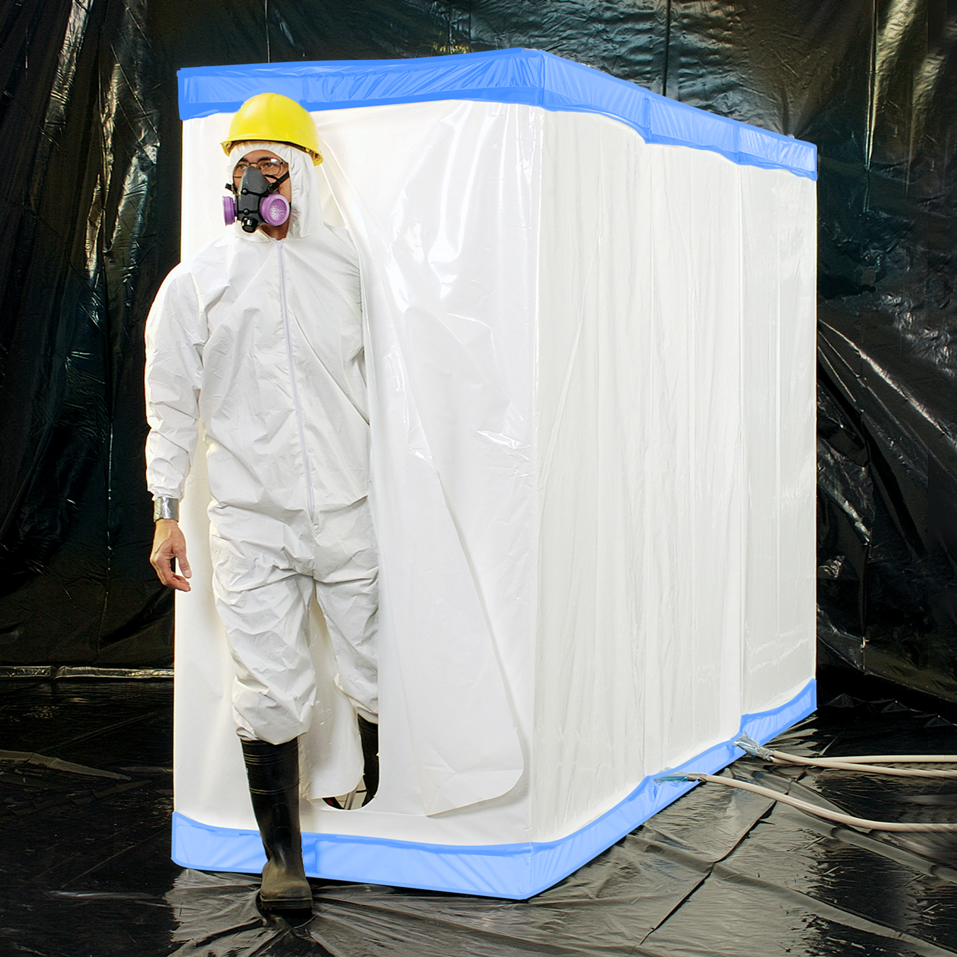 D-Con Blue - 77" Disposable Decontamination Shower & Airlock Enclosure
