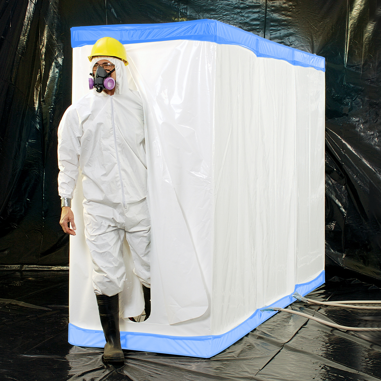 D-Con Blue - 77" Disposable Decontamination Shower & Airlock Enclosure