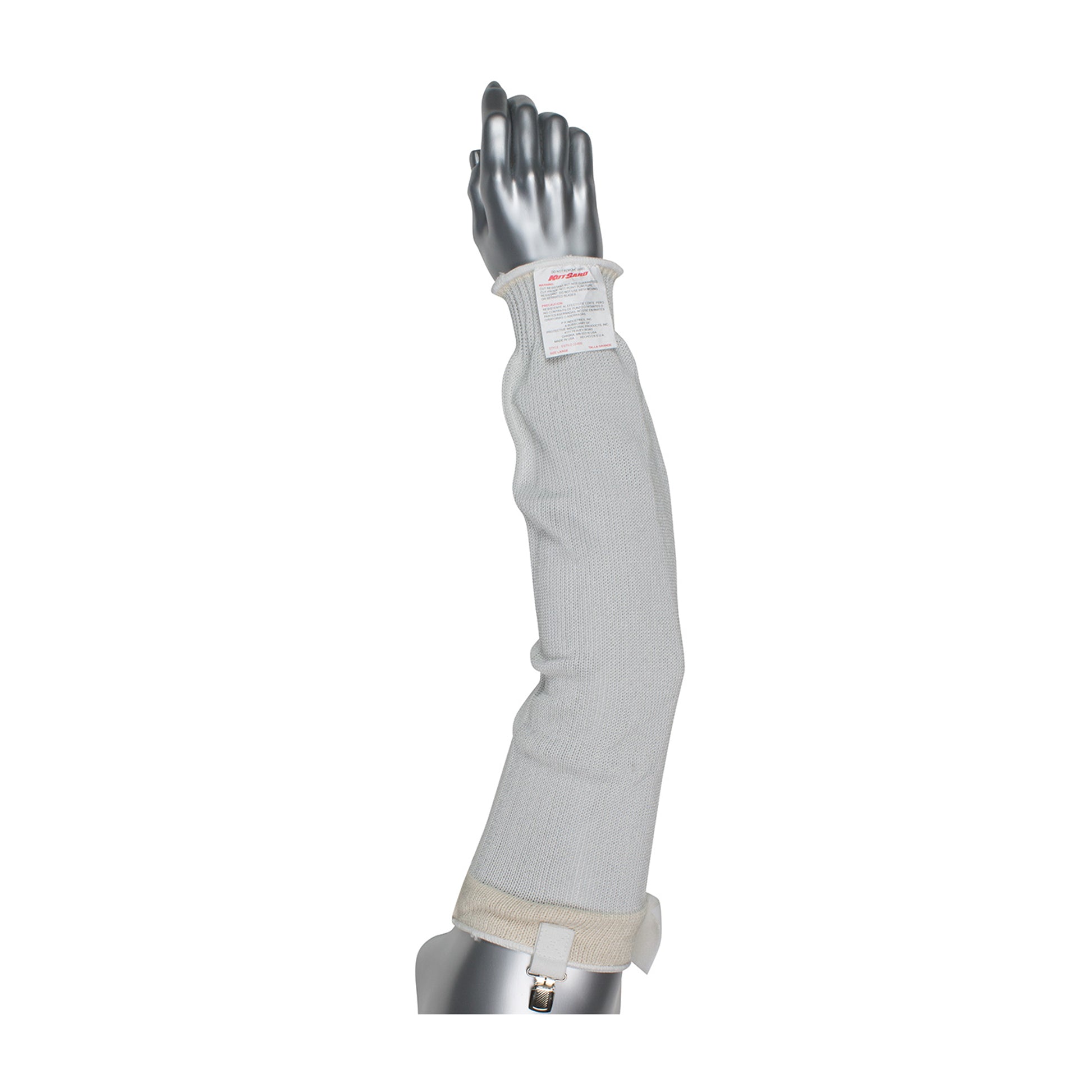 Claw Cover Single-Ply PolyKor Blended Antimicrobial Sleeve w/Velcro Top & Clip - White - 24/EA - 25-6