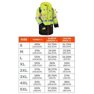 Ergodyne GloWear 8386 Hi-Vis Shell Jacket - Type R, Class 3 - Lime