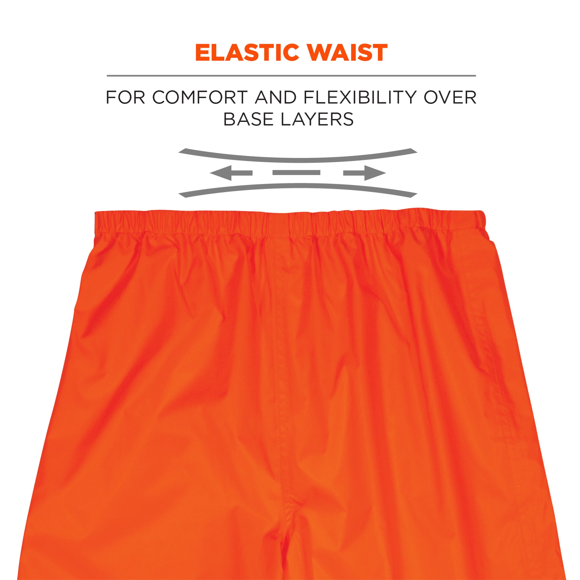 Ergodyne GloWear 8916 Lightweight Hi-Vis Rain Pants - Class E - Orange