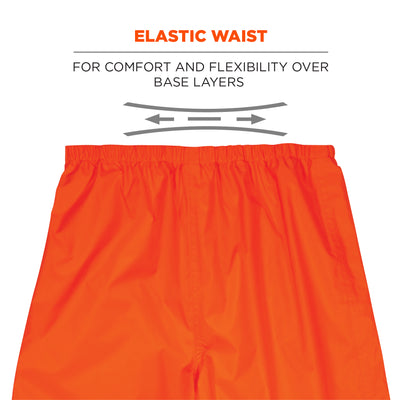Ergodyne GloWear 8916 Lightweight Hi-Vis Rain Pants - Class E - Orange