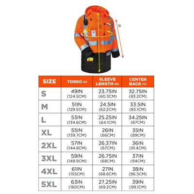 Ergodyne GloWear 8386 Hi-Vis Shell Jacket - Type R, Class 3 - Orange