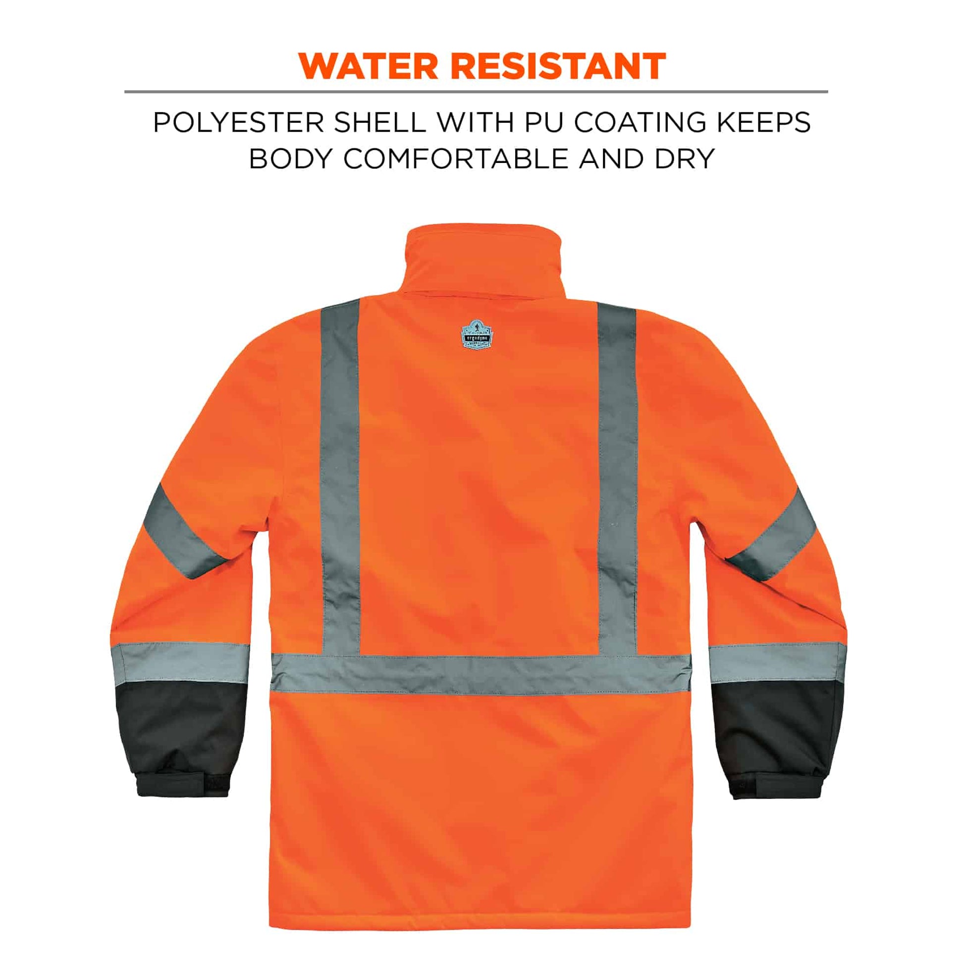 Ergodyne GloWear 8384 Hi-Vis Winter Jacket Quilted Parka - Type R, Class 3 - Orange