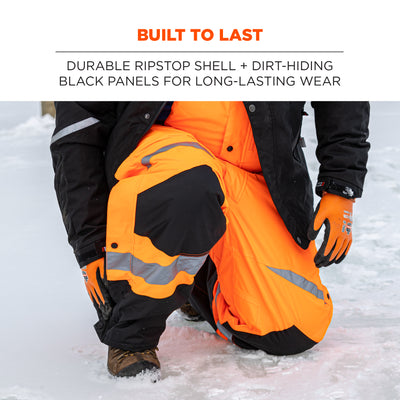 Ergodyne GloWear 8928 Hi-Vis Insulated Bibs - Class E - Orange