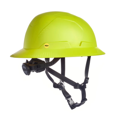 MSA V-Gard H2 Full Brim - Type II Class C - Mips - Safety Helmet - Non-Vented - Hi-Viz Yellow - 10250626