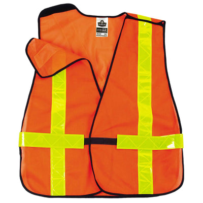 Ergodyne GloWear 8080BAX X-Back Hi-Vis Safety Vest - Non-Certified, Hook + Loop