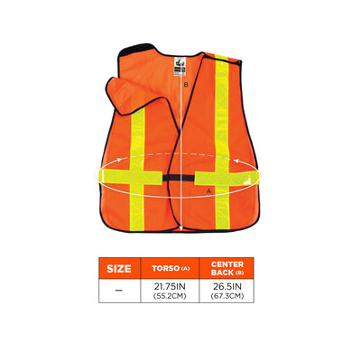 Ergodyne GloWear 8080BAX X-Back Hi-Vis Safety Vest - Non-Certified, Hook + Loop