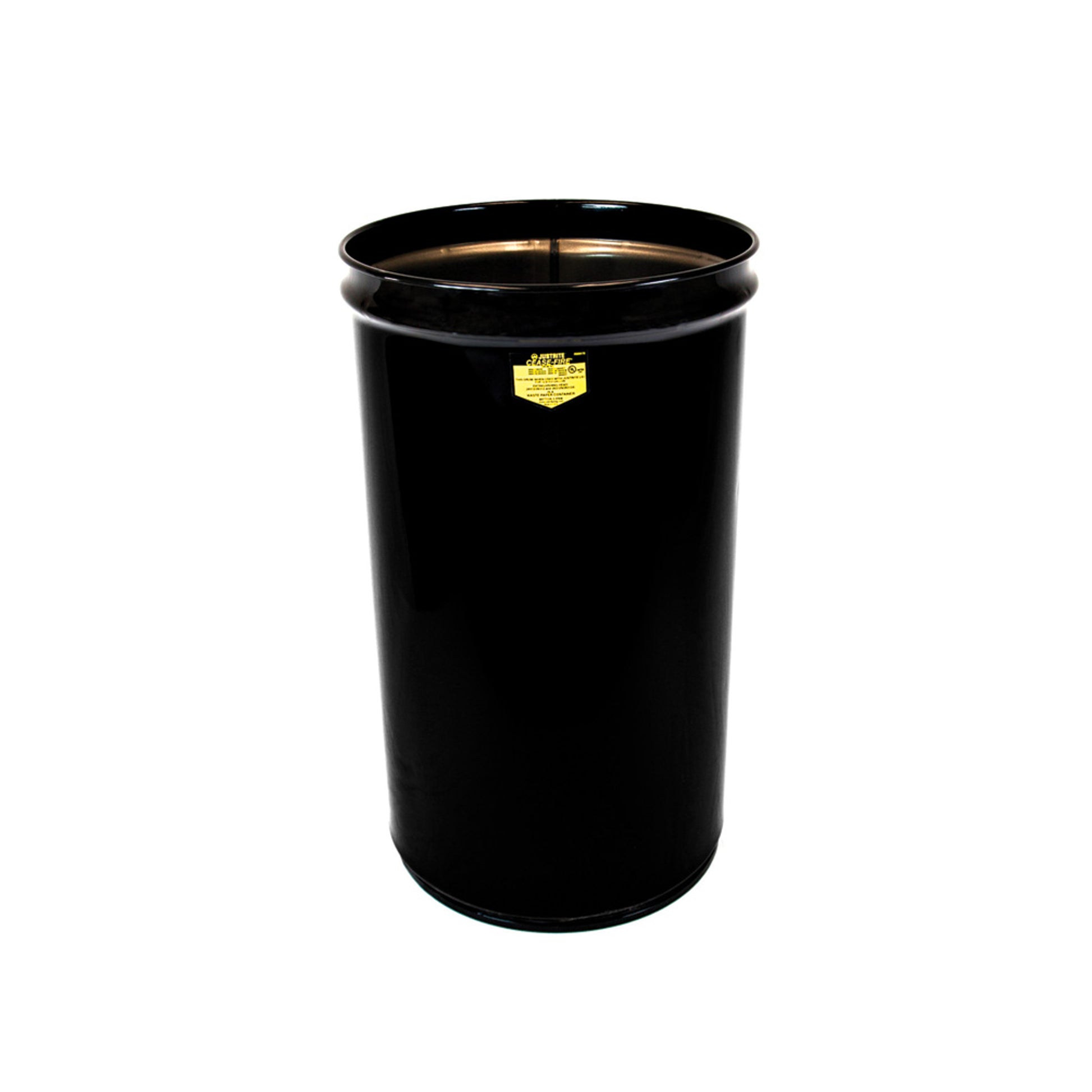 Justrite Cease-Fire Waste Receptacle - Safety Drum Can Only - 4.5 Gallon - Black - 26040K