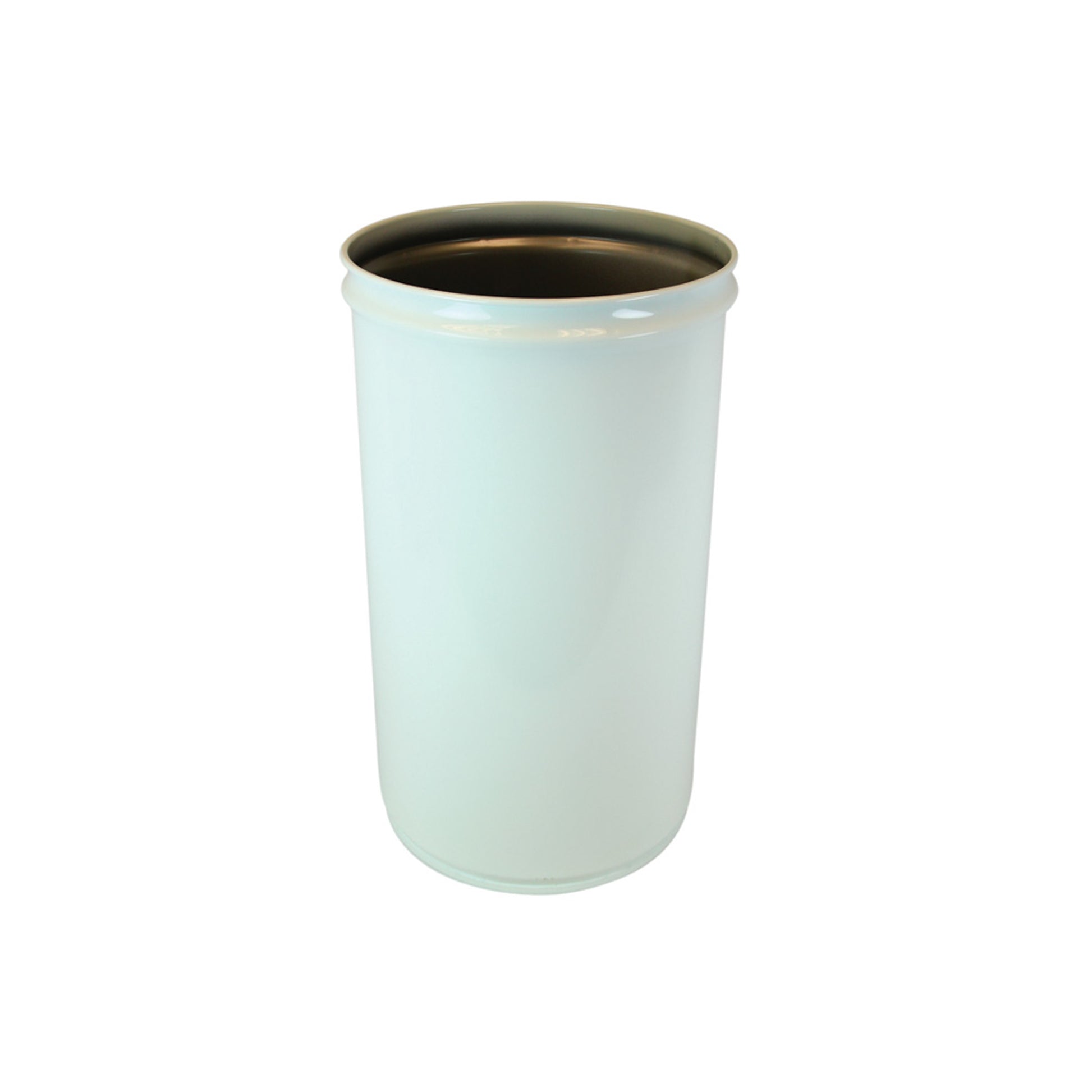 Justrite Cease-Fire Waste Receptacle - Safety Drum Can Only - 55 Gallon - White - 26054W